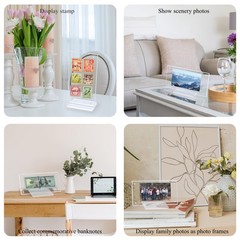 LONCHDAN 2Pcs Dollar Bill Frame Display Acrylic Transparent-2