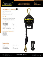 65′ Class 2 Leading Edge Self Retracting Lifeline (SRL)
