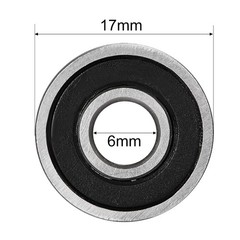 20 Pcs 6mmx17mmx6mm Double Sealed 606-2RS Ball Bearings High Carbon Steel Z1