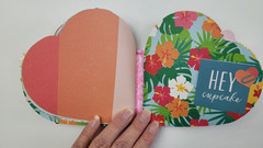Handmade Junk Journal Heart Shaped Valentine’s – Flamingo