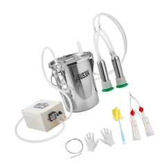 Uimoso Portable Goat Milking Machine with 1.8 Gal / 7 L Bucket for Livestock