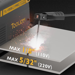 TOOLIOM 195A Stick/Lift TIG Welder with Lift TIG Torch 110V/220V Dual Voltage