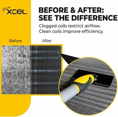 Ergonomic HVAC Coil Cleaner Brush – Chemical-Free for Safe AC Maintenance