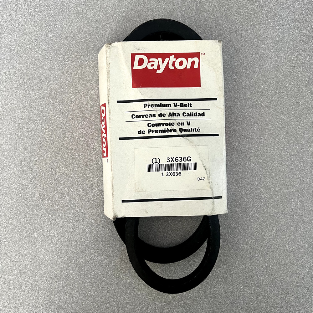 DAYTON V-Belt: B42, 45 in Outside Lg, 0.656 in Top Wd, 13/32 in Thick 3X636G