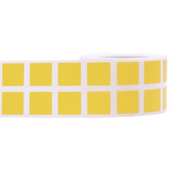 Square Stickers | 0.5″ Inch Square Shape | 1,000 Pack | Pick One Color