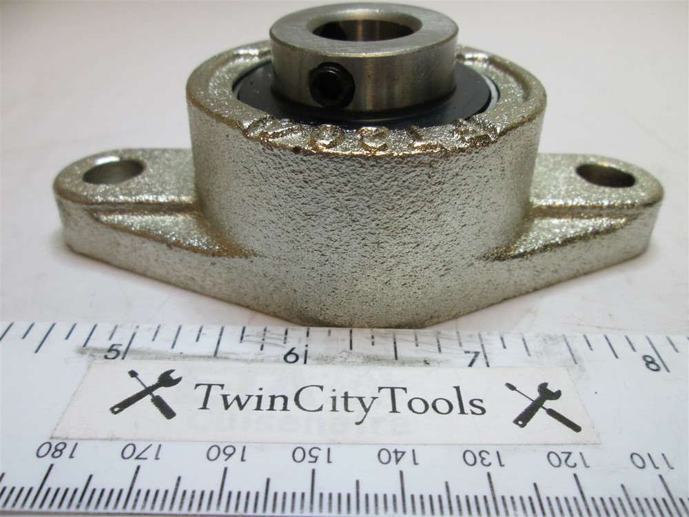 2 Bolt 5/8″ Bore Nickel Plated Standard Duty Mounted Ball Bearing New