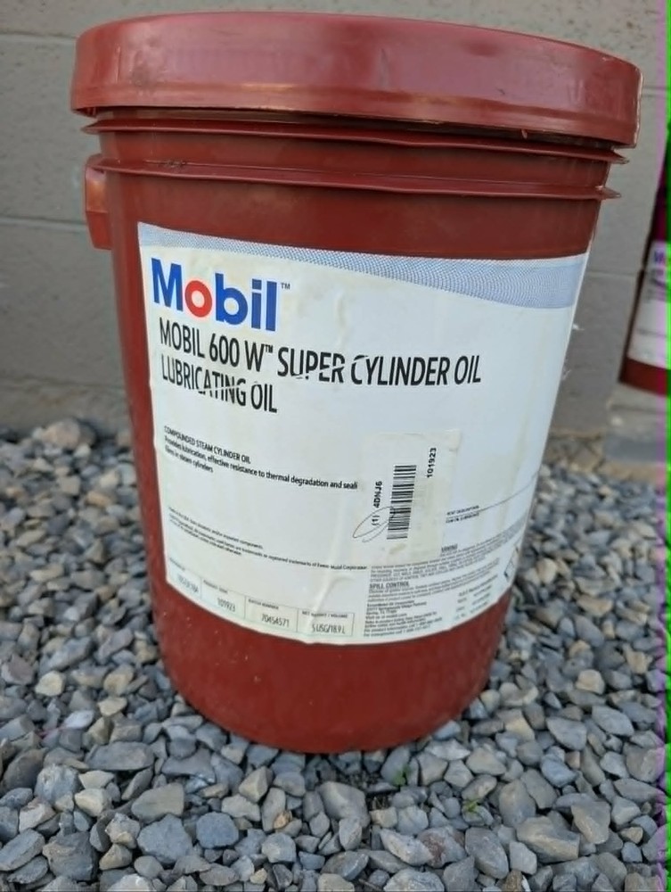 MOBIL 101923 Gear Oil 600W Super Cylinder Pail 5 gal 4DNJ6