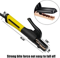 600A Stick Welder Electrode Holder Set with Cable & Ground Clamp for ARC Welding