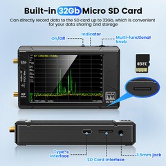 100kHz-5.3GHz Handheld Spectrum Analyzer TinySA ULTRA 4″ Display with 32GB Card