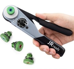 JRready ACT-HDT Series Manual 4-Indent Crimping Tool Kit, Black Sheath