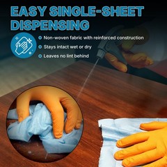 Lauco Prep Wipe Lint-Free Towels – Heavy Duty Nonwoven Cleaning Cloths for