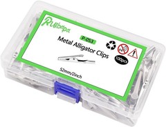 100 Pcs Metal Alligator Clips 52 Mm for Household Soldering and Electrical Test