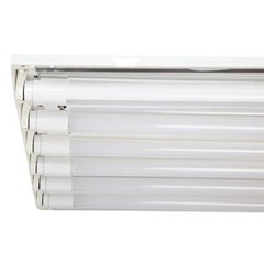 6 Bulb Lamp T8 LED High Bay Light 4 ft. 5000K Multi-Volt Commercial Damp Rated