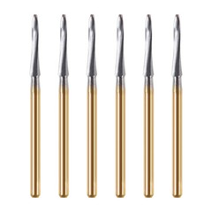 6 PCS Zekrya 28mm Long Dental Carbide Burs Surgical Drills FG Shank Dia. 1.6mm