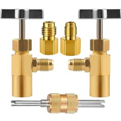 R134A Adapter Fitting Kit ( R134A Self-Sealing, and Single Puncture Can Taps, wi