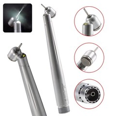 Dental 45° Angle Degree LED Light push button head optic fiber handpiece 2H USA