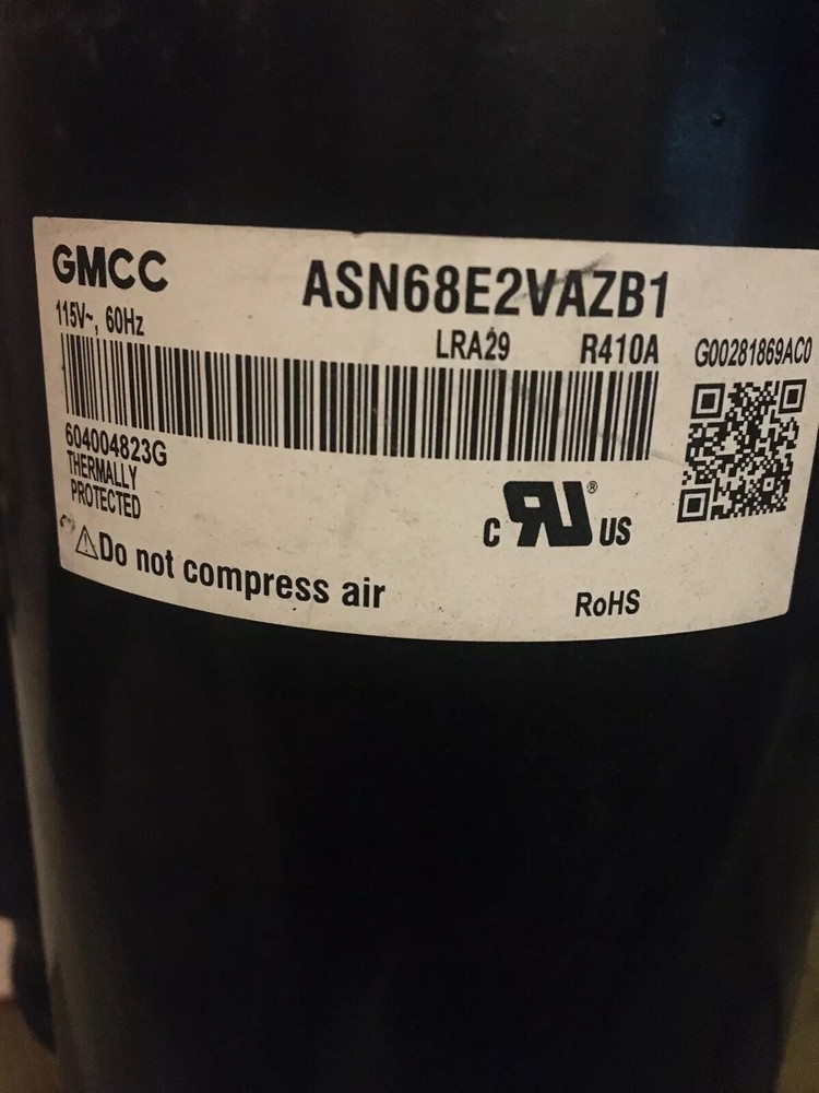 GMCC ASN68E2VAZB1 Compressor 115V60Hz R410A LRA29