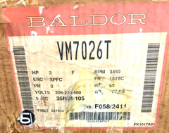 Baldor Reliance ABB VM7026T Electric Explosion Proof Motor 3HP 3PH 3450RPM 76A