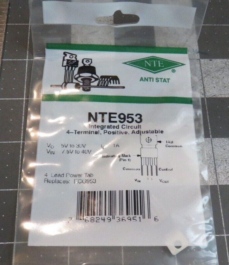 NTE953 Integrated Circuit 4 Terminal Positive Adjustable