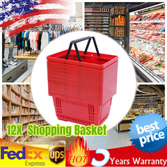 12 Handle Baskets Handheld Retail Store Shopping Grocery 18L 22lbs load-bearing