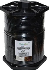 RG6 Quad Shield Coax Cable, Single Solid Copper, Black 1000FT EnviroReel Cable