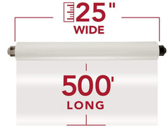GBC 3000004 1.5 Mil 25″ X 500′ x 1″ Core Thermal Laminating Film (2) Rolls, New