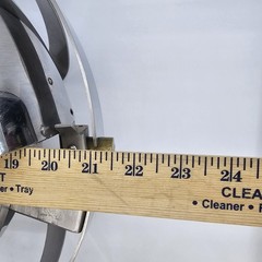 Vintage Chrome Round Roll Top Full Size 20” Chafer Chafing Dish Brass Handle