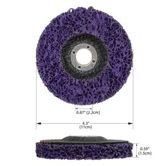 10 PCS 4.5″ x 7/8″ Black & Purple Poly Strip Discs, Rust Paint Oxidation Remover