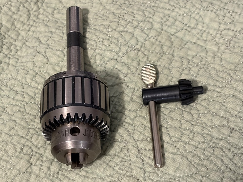 JACOBS 11N 2JT Heavy Duty BBV Super Chuck 0-3/8 (0-10mm) x 1/2″ Shank & Key GUC