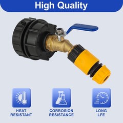 Gallon IBC Tote Hose Adapter 3 Size IBC Tote Adapter 2.44 Fine、2 Fine