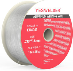 Silicon Aluminum Welding Wire, ER4043 .030-Inch Diameter 1-Pound, Strong ABS Pla