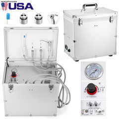 Dental Portable Moble Delivery Unit System Air Compressor Suction Syringe 4 Hole
