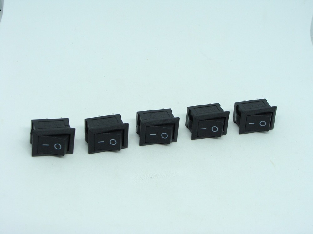 5 Pcs Pack Lot KCD 101 6A 250V AC 10A 125V 2 Pins 2 Position Power Button Switch