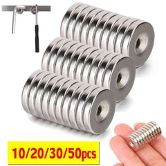 20/30/50x Strong Countersunk Ring Magnets 15 x 3mm Hole 3mm Rare Earth Neodymium