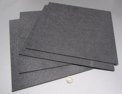 ABS Sheet Haircell Textured, 1 Side, Black, .094″ (3/32″) x 12″ x 12″, 8 Units
