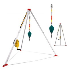 Confined Space Tripod, 2800LB/ 2000LB Sewer Rescue Tripod Kit w/8ft Safety Chain
