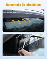 2013-2017 Honda Accord Sedan Polycarbonate Chrome Window Visors 4pc Set