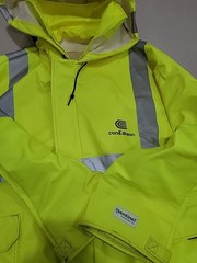 RARE Vintage Con Edison NYC New York Lineman Raincoat Safety Jacket USA MADE