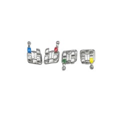PROB Dental Orthodontic Metal Brackets Braces Mini Roth MBT 018 022 345 Hooks