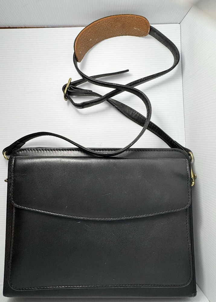 VTG Leather Franklin Covey Planner Crossbody Strap Classic Zip Free Shipping