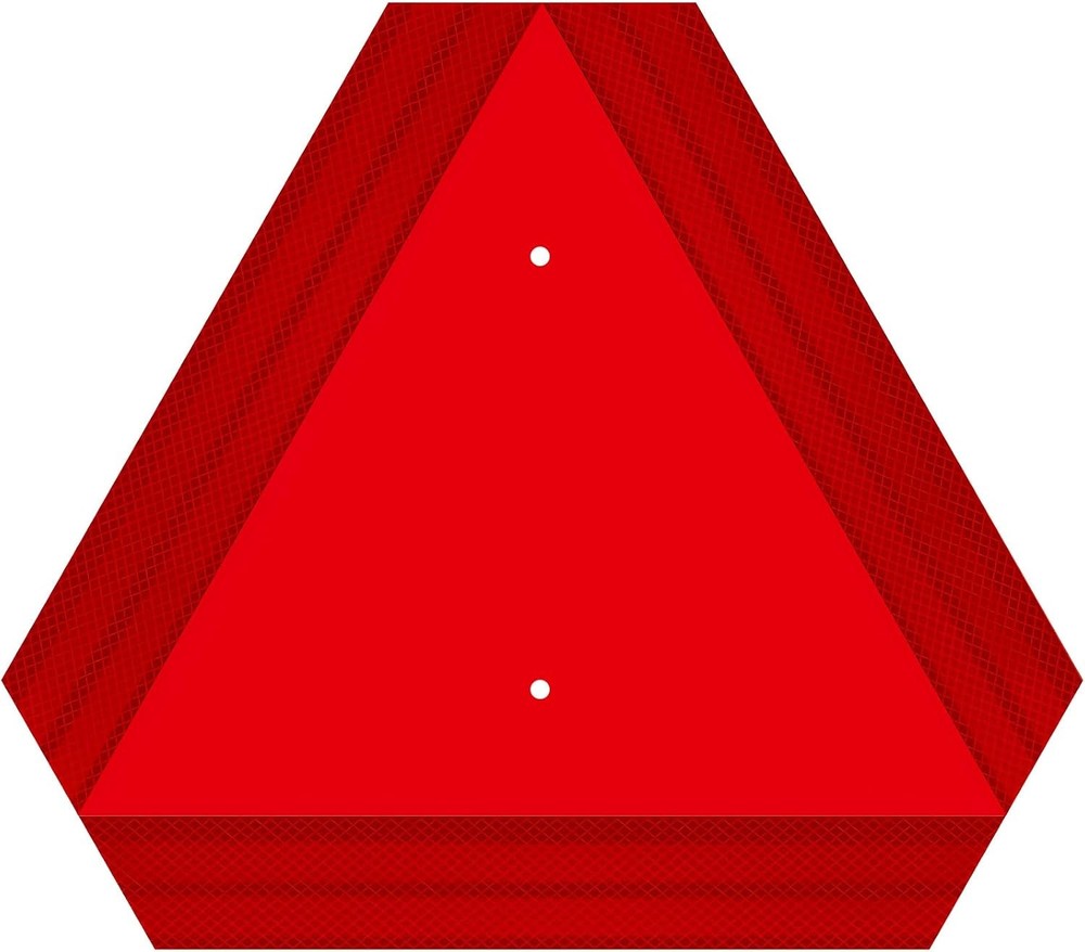 Slow Moving Vehicle Triangle Sign, Rust Free Aluminum, 14″X16″, 40-mil