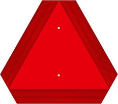 Slow Moving Vehicle Triangle Sign, Rust Free Aluminum, 14″X16″, 40-mil