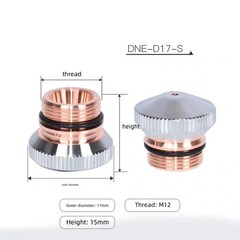 DNE Laser Cutting Nozzle D15H15 1.0-5.0mm For DNE Laser Cutting Machine Cut Head