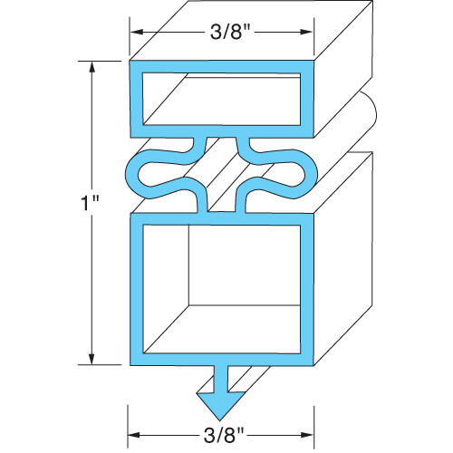 Door Gasket 28-1/8W X 54-1/8 L OD for TRUE – Part# 810804