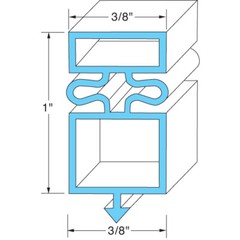 Door Gasket 28-1/8W X 54-1/8 L OD for TRUE – Part# 810804