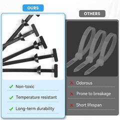 10-300 pcs INDUSTRIAL BLACK WIRE CABLE ZIP UV NYLON TIE WRAPS SELF-LOCKING CLIP