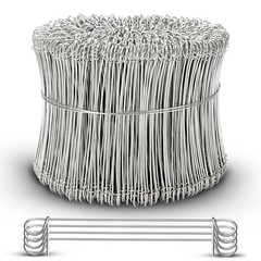 8 Inch x 1000pc STAINLESS STEEL Double Loop Rebar Wire Ties, 16 Gage, SIMBASTEEL