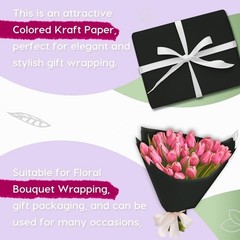 Perkhomy 48″ X 2,400″ (200′) Black Kraft Paper Roll for Craft Bulletin Board Pap