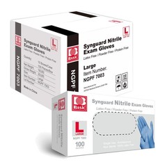 Basic Medical Blue Nitrile Exam Gloves – Latex-Free & Powder-Free – NGPF 7003…