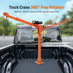 1100 LBS Hydraulic Truck Crane 360° Swivel Hitch Mounted Crane Truck Bed Lift